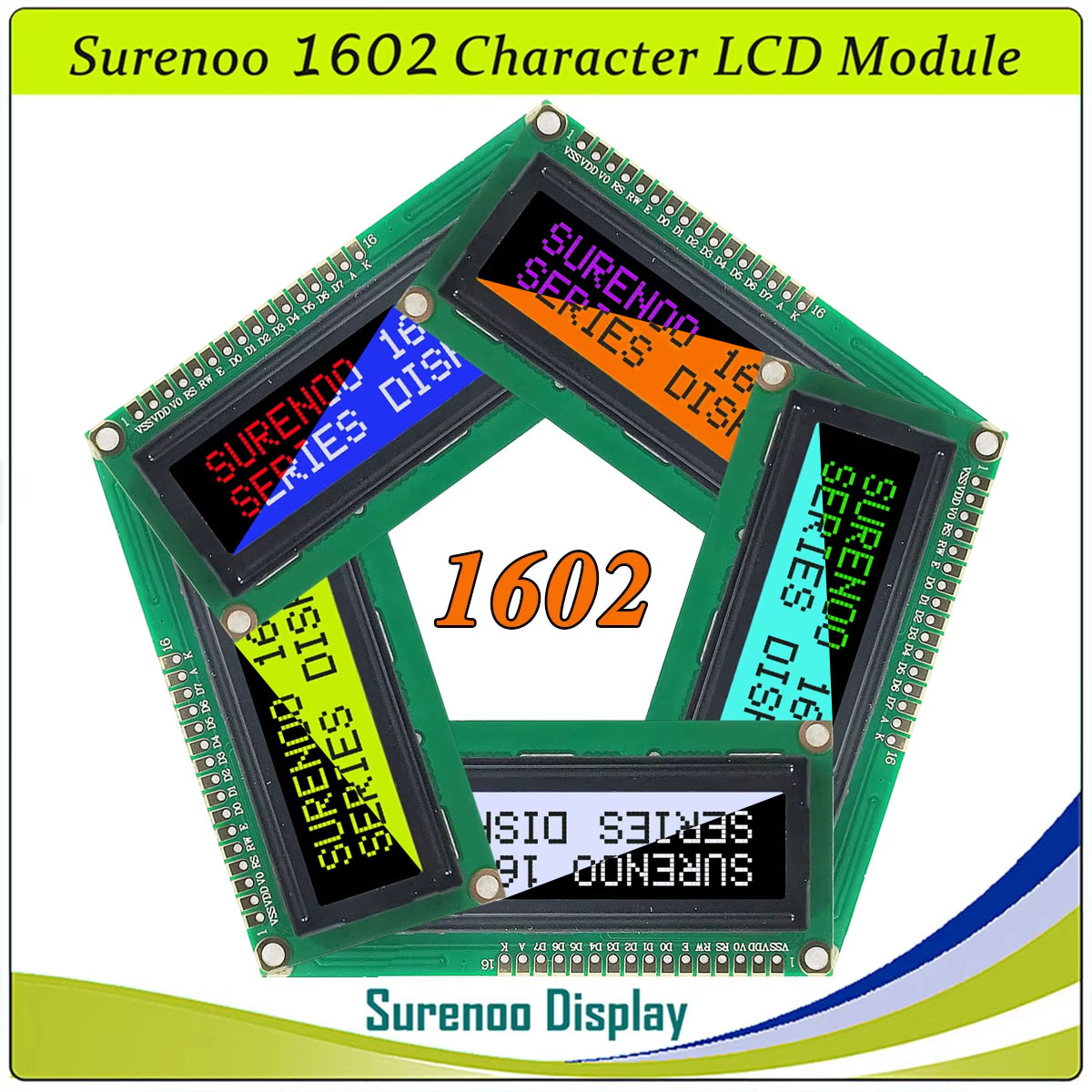 Lcd 1602 - Módulo de Display LCD Surenoo 1602