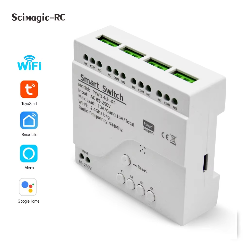 Relay Module 4 Channel - Interruptor inteligente tuya 4ch módulo de