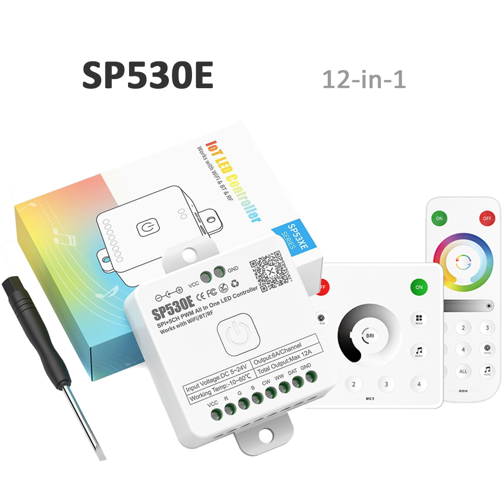 Ws2812B Strip 5V - Controlador LED SP530E Wifi Bluetooth RF