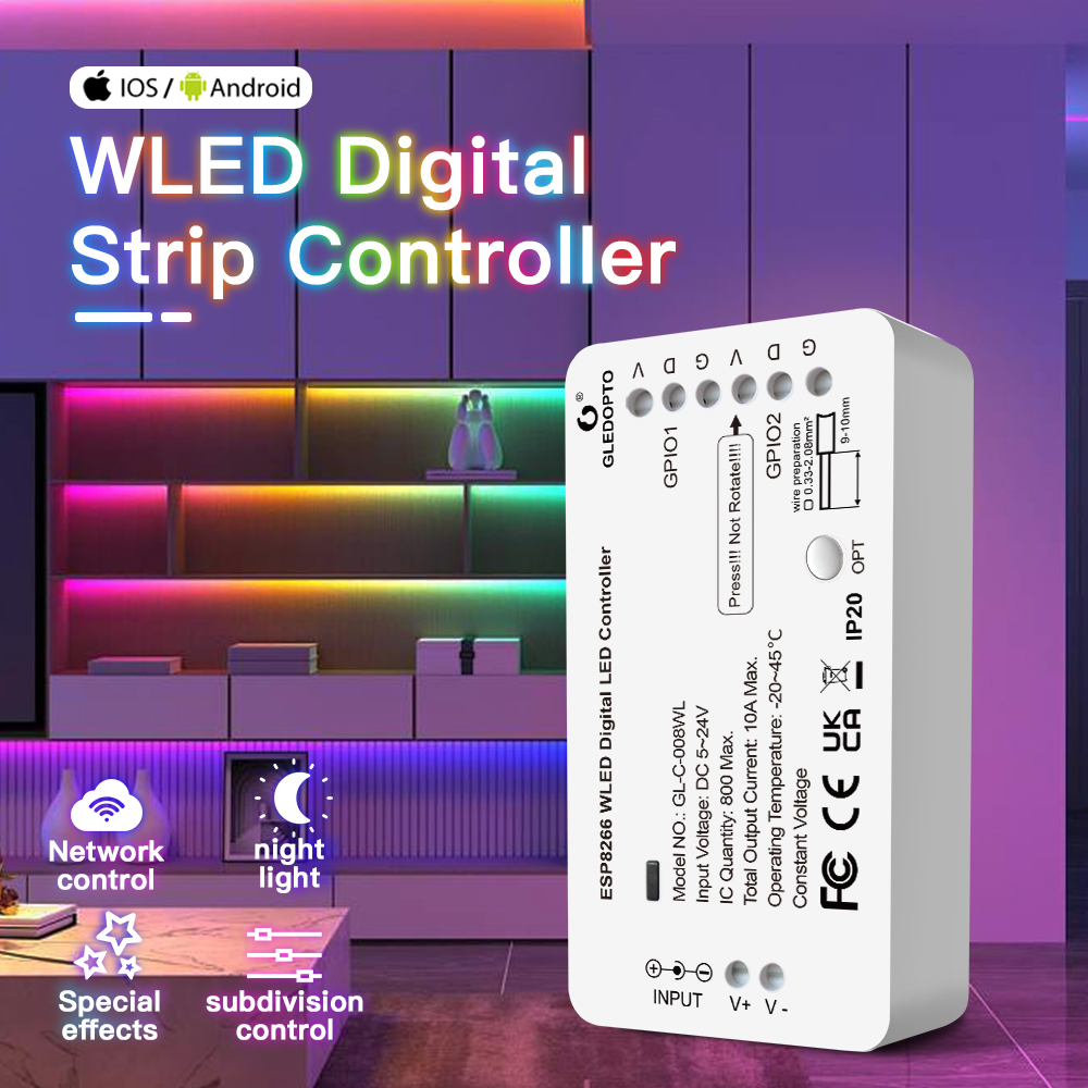 Ws2812B Strip 5V - Controlador de luz de tira digital