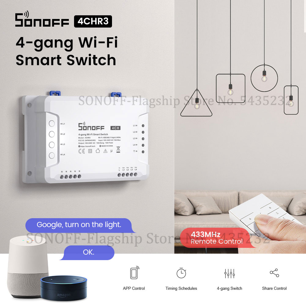 Sonoff-Interruptor do Módulo d - Relay Module 4 Channel avaliação e preço