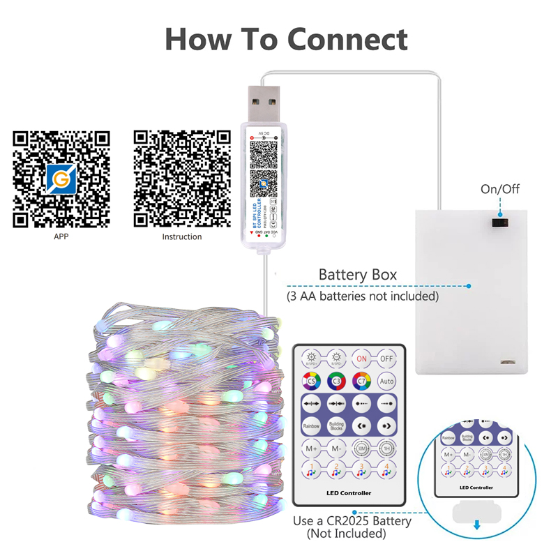 Smart Fairy String Lights para - Ws2812B avaliação e preço
