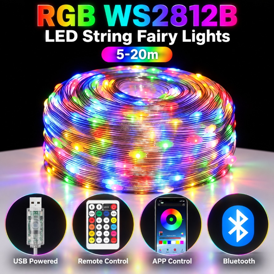 Luzes de Fada LED RGB WS2812B  - Ws2812B Strip 5V avaliação e preço