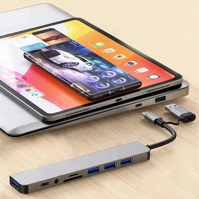Hub USB Tipo C 8 em 1, Extenso - Sd Card Module avaliação e preço