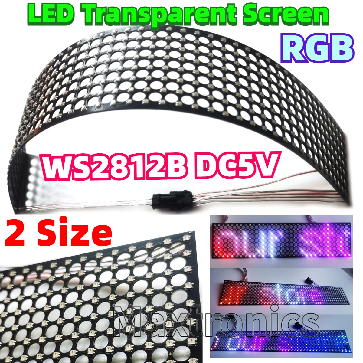 Ws2812b led tela transparente  - Ws2812B avaliação e preço