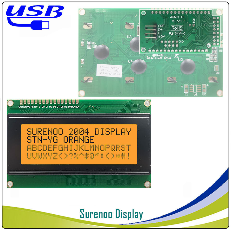 Surenoo lcd2usb usb 204 20x4 2 - Lcd 1602 avaliação e preço