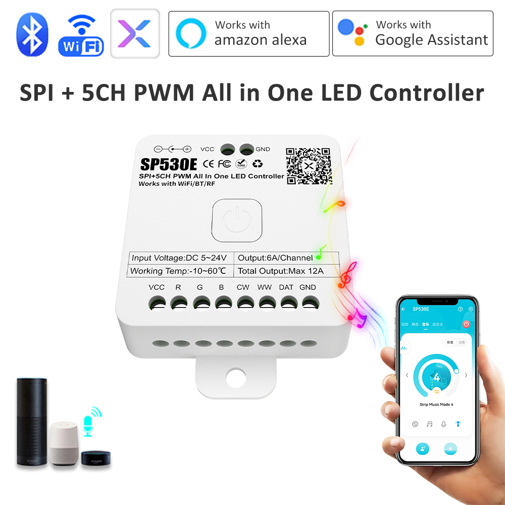 Controlador LED Tudo em Um SP5 - Ws2812B Strip 5V avaliação e preço